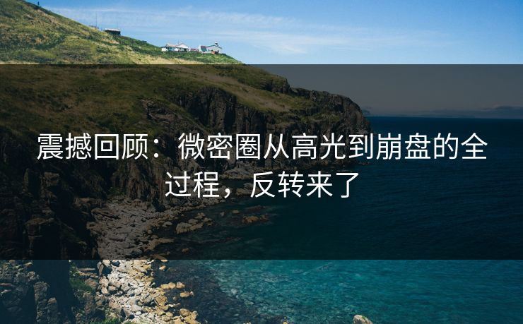震撼回顾：微密圈从高光到崩盘的全过程，反转来了