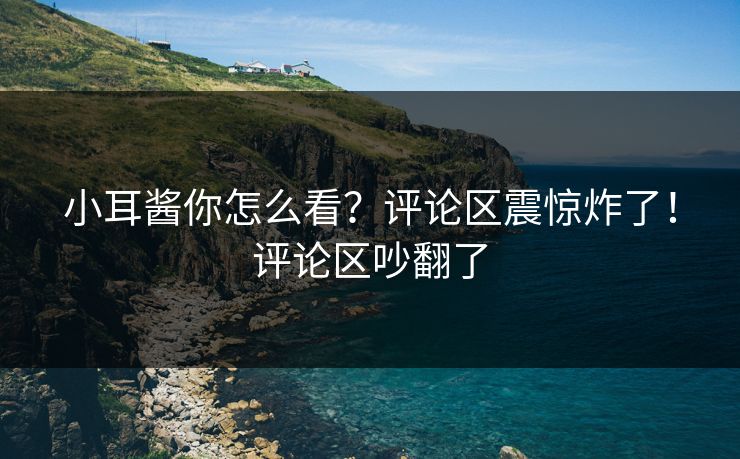 小耳酱你怎么看？评论区震惊炸了！评论区吵翻了