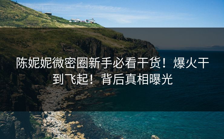 陈妮妮微密圈新手必看干货！爆火干到飞起！背后真相曝光
