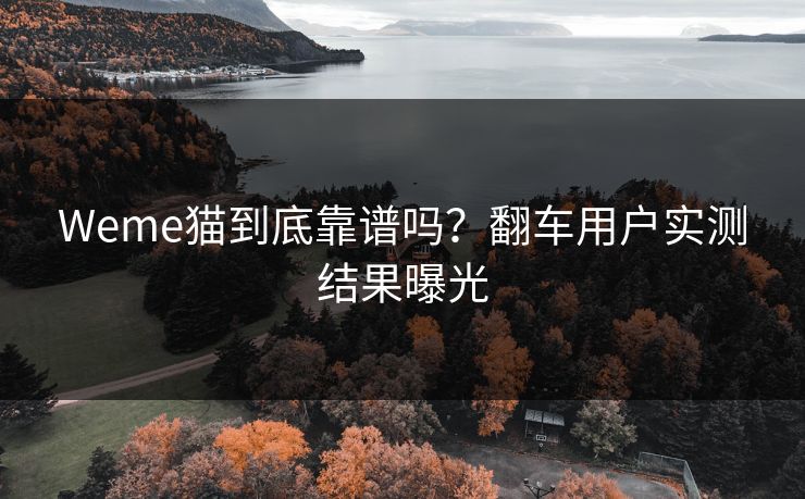 Weme猫到底靠谱吗？翻车用户实测结果曝光